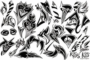 kiss tattoo idea