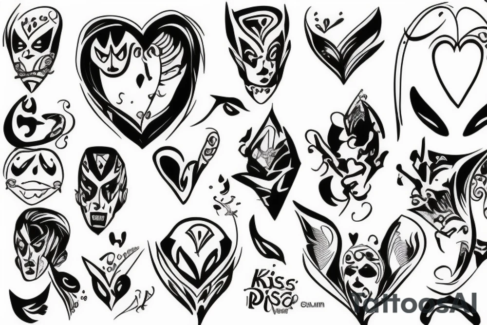 kiss tattoo idea