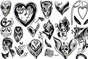 kiss tattoo idea