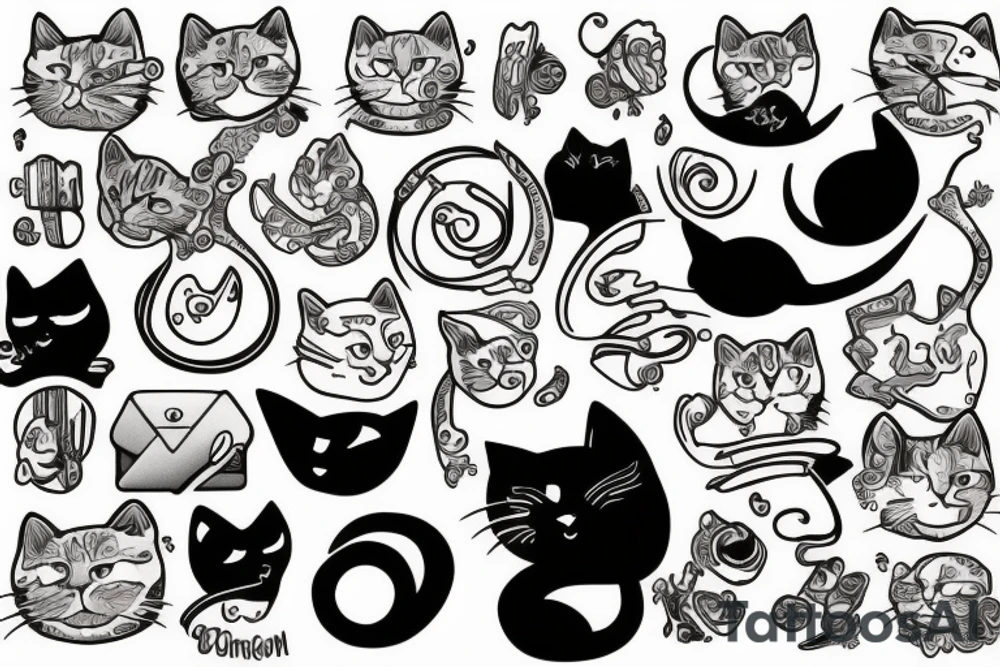 Icon cat tattoo idea