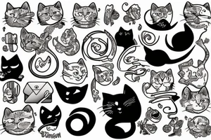 Icon cat tattoo idea