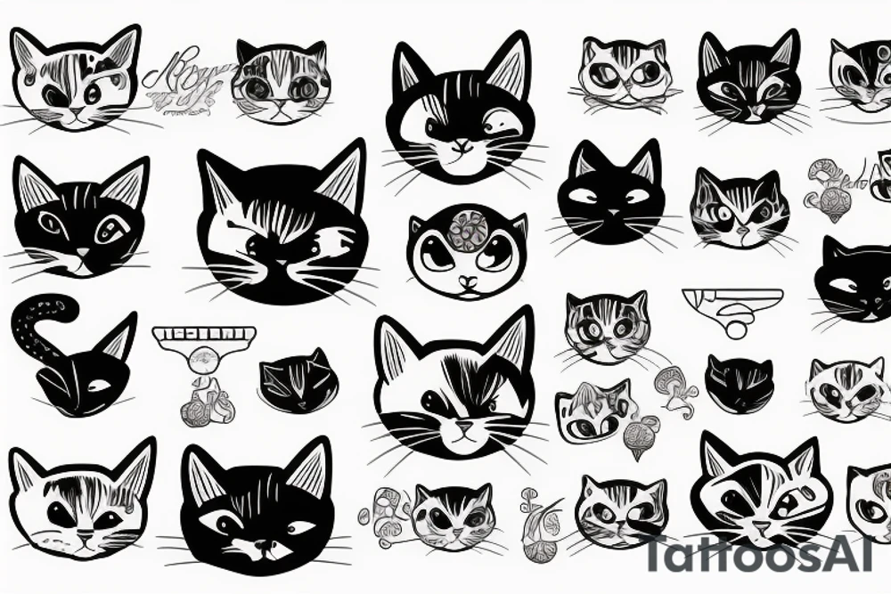 Icon cat tattoo idea