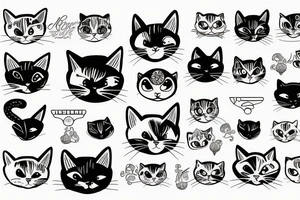 Icon cat tattoo idea