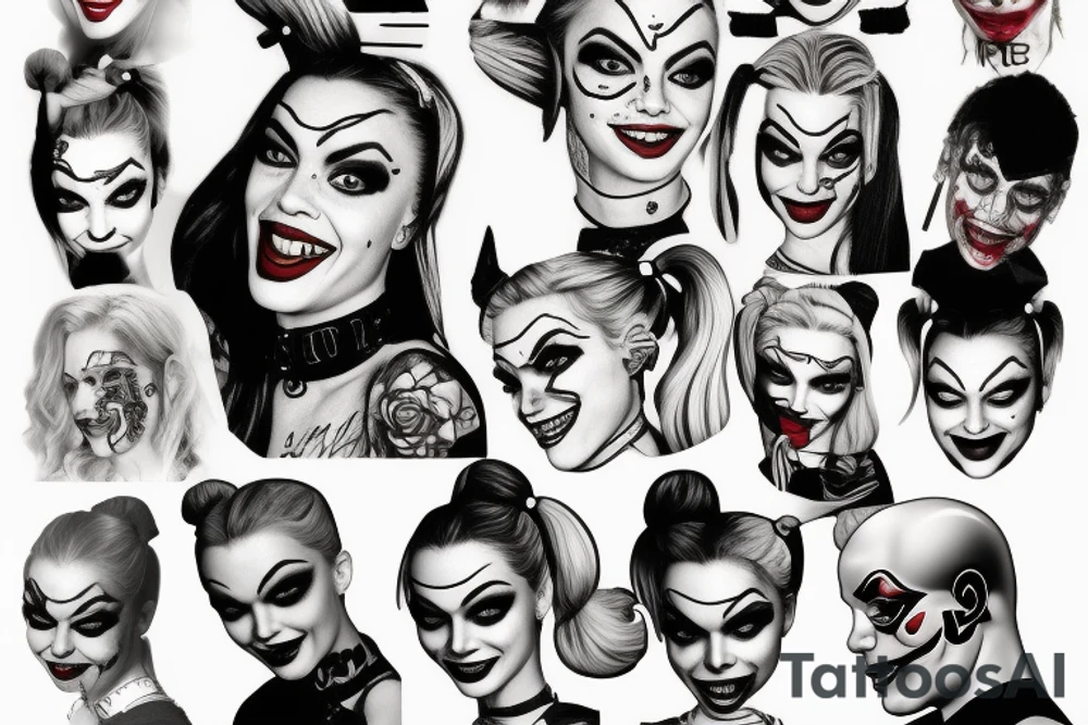 Harley quinn tattoo idea