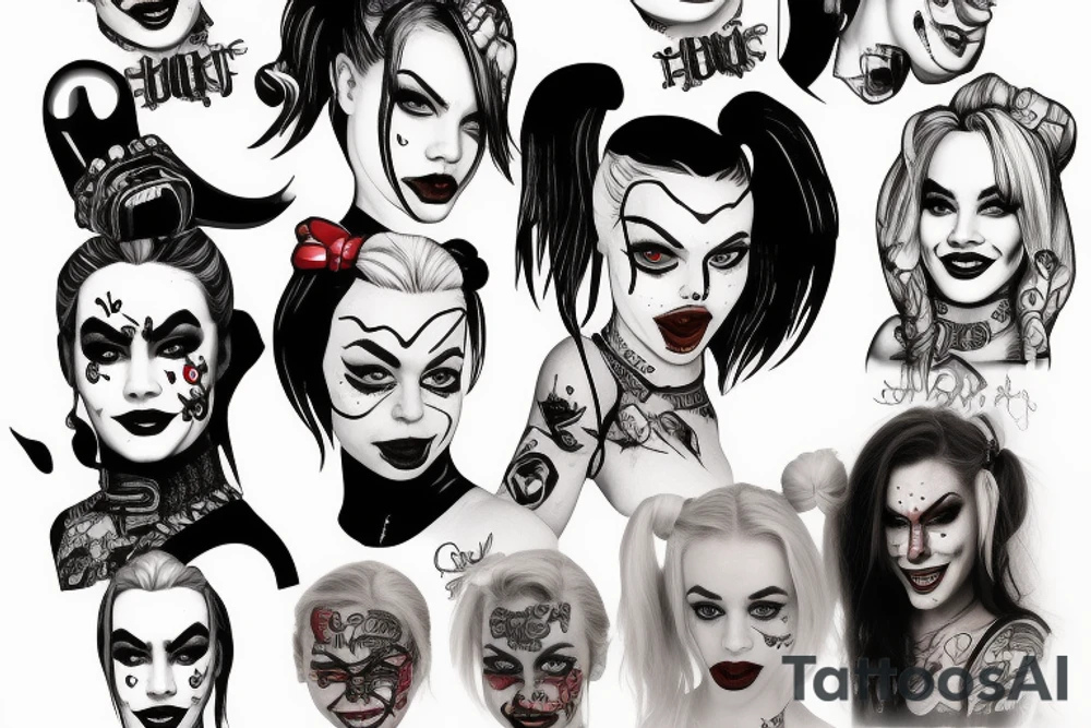 Harley quinn tattoo idea