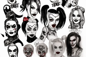 Harley quinn tattoo idea