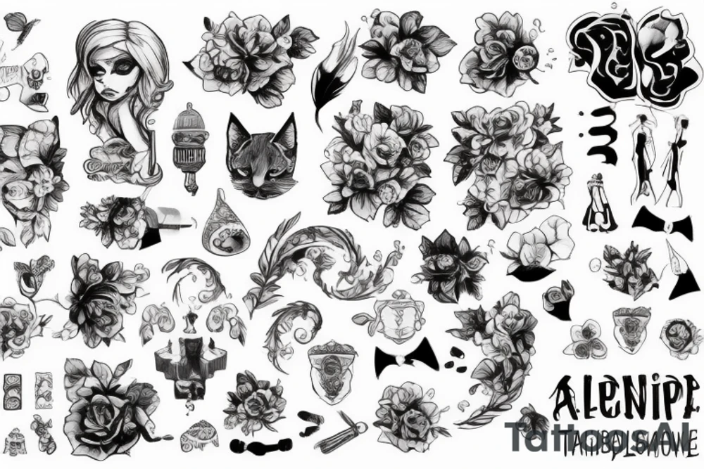 Красивая девушка ангел и демон, лицо крупным планом tattoo idea Красивая девушка ангел и демон, лицо крупным планом tattoo idea