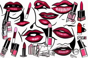 lipstick mark after kiss tattoo idea