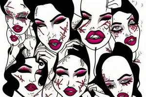 lipstick mark after kiss tattoo idea