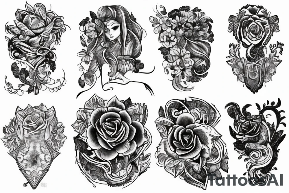 Ведьма с кошкой tattoo idea