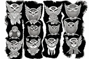 owl with a gun tattoo idea