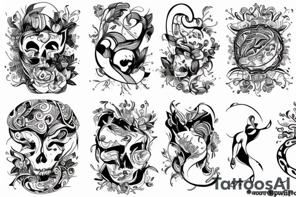 Самурай сакура япония tattoo idea