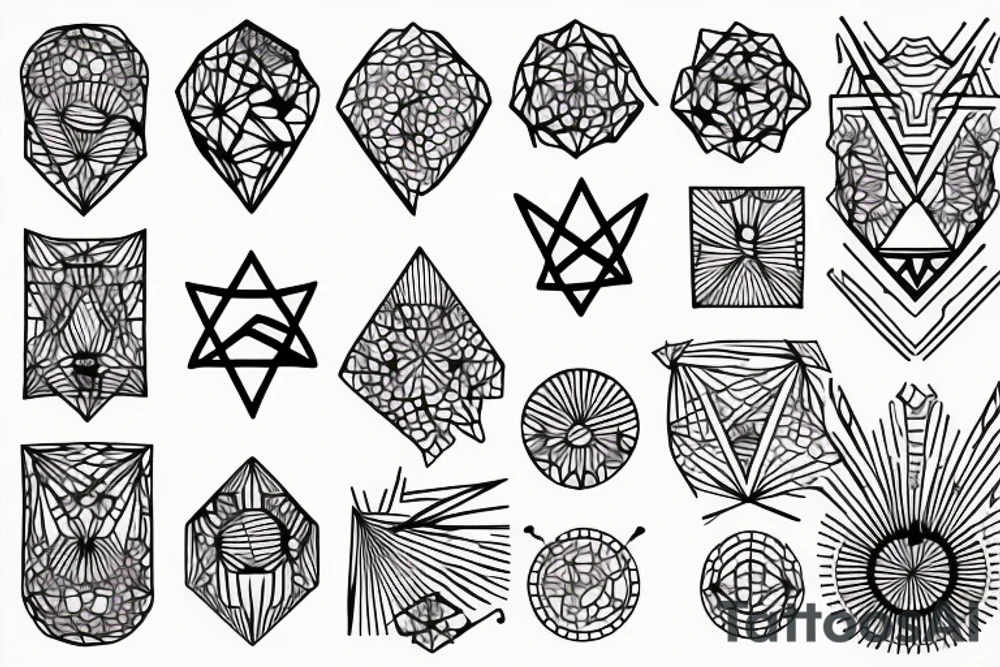 Abstract geometric tattoo idea