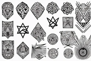 Abstract geometric tattoo idea