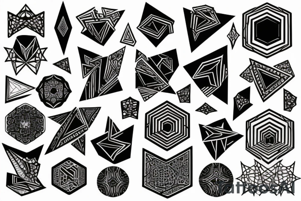 Abstract geometric tattoo idea