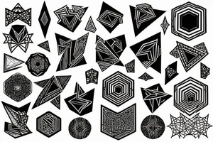 Abstract geometric tattoo idea