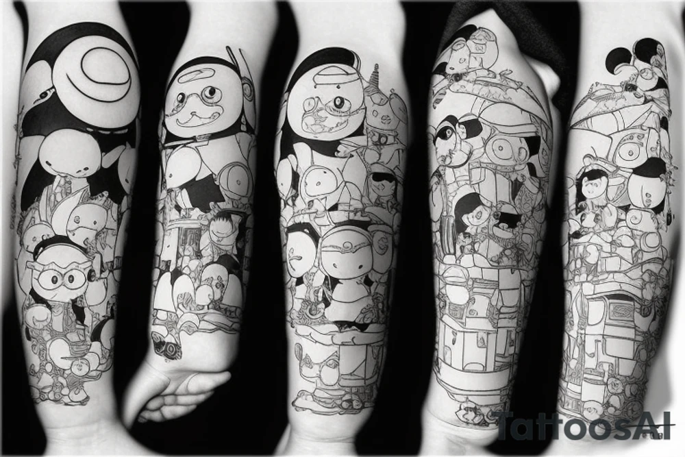 Many characters miyazaki together tattoo idea