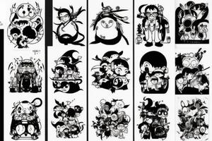 Many characters miyazaki together tattoo idea