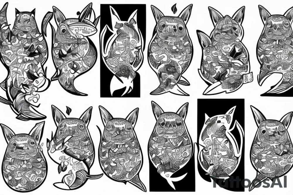Fat Cat killed shark tattoo idea