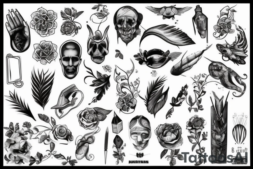 Абстракция с ветками tattoo idea