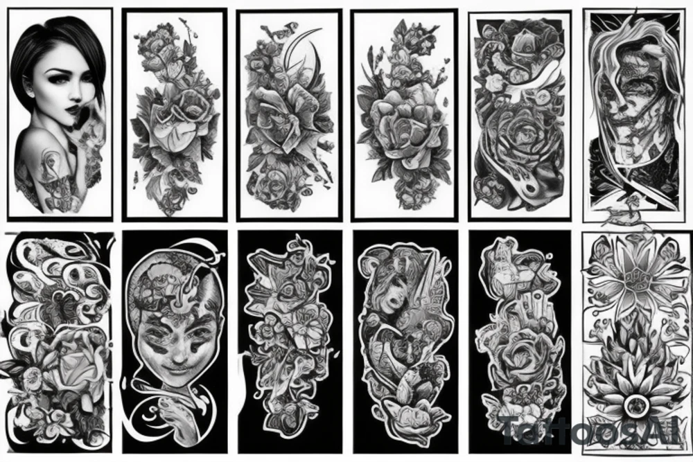Абстракция с ветками tattoo idea