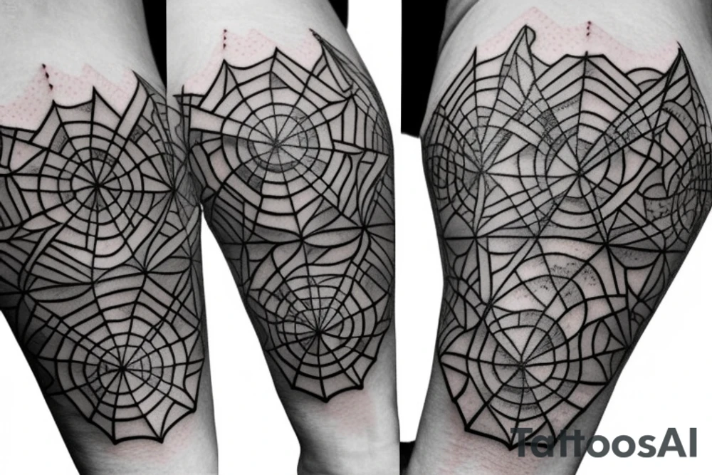 geometric dice tattoo idea