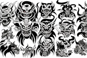 a japanese demon tattoo idea