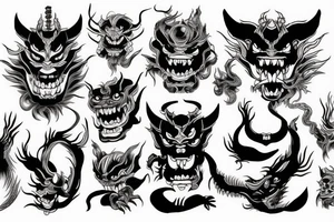 a japanese demon tattoo idea