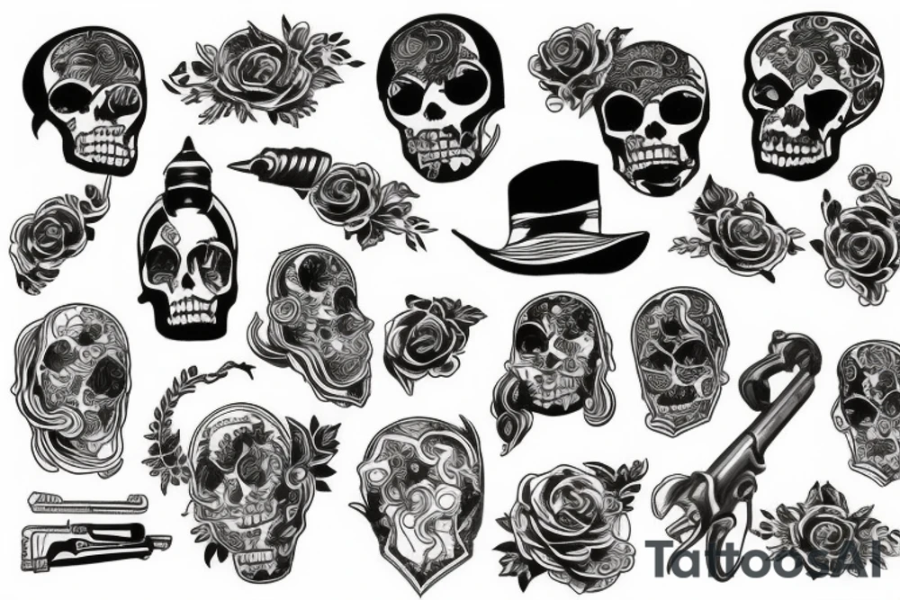 Pistols tattoo idea
