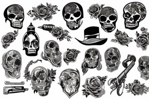 Pistols tattoo idea