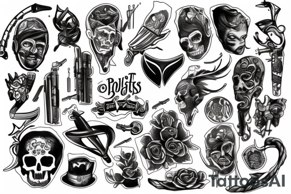 Pistols tattoo idea