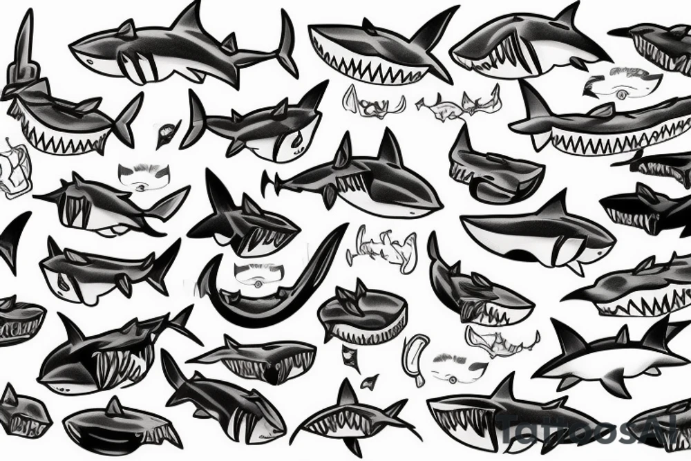 Fat Cat killed shark tattoo idea