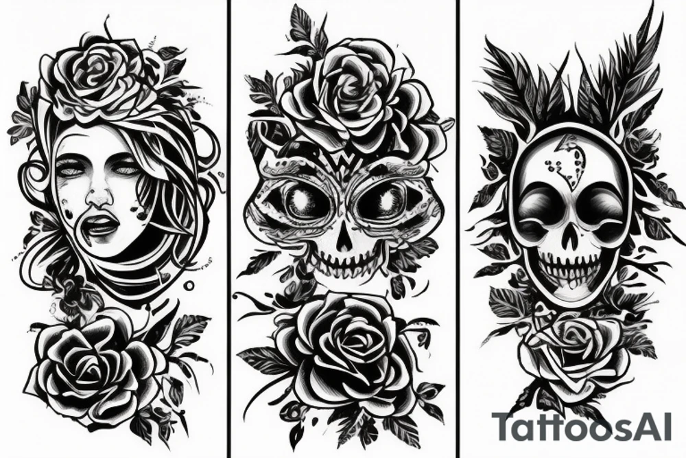Узоры с ветками tattoo idea