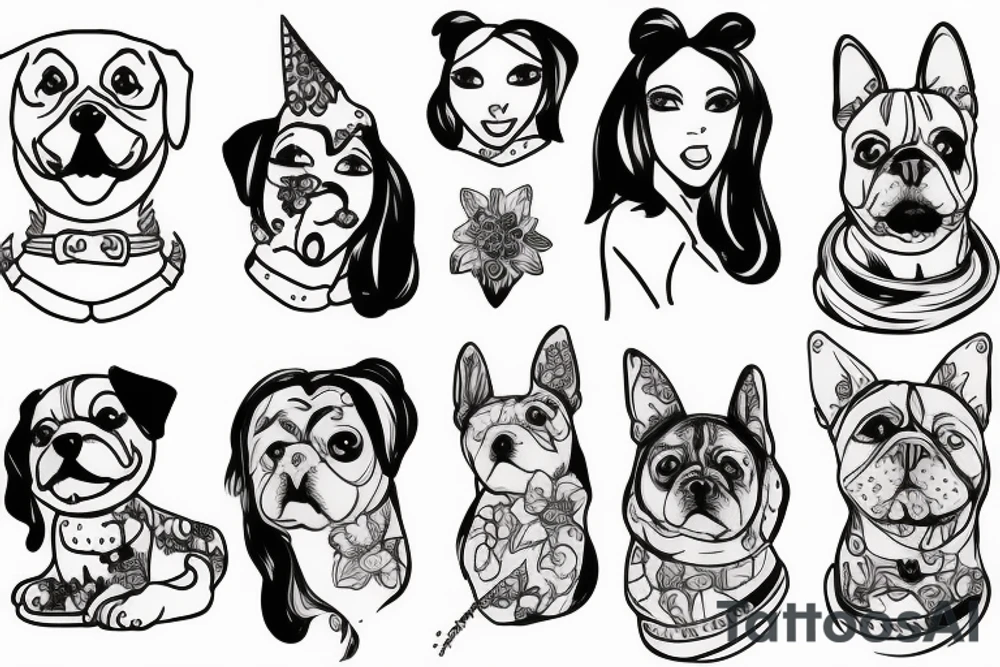 girl getting doggy styled tattoo idea