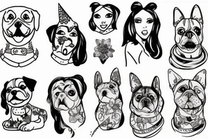 girl getting doggy styled tattoo idea