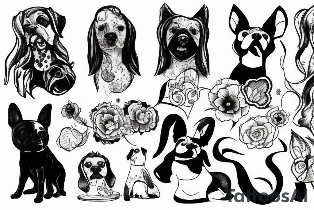 girl getting doggy styled tattoo idea