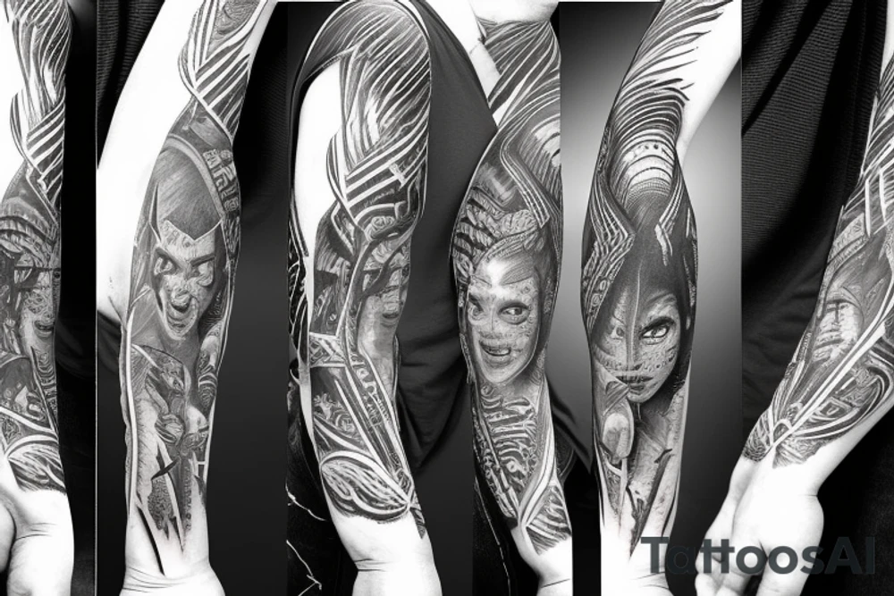 yautja from the original movie sleeve tattoo idea
