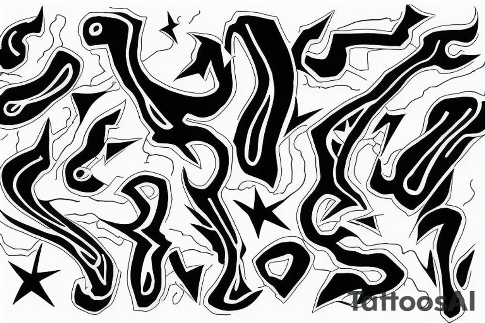 Black lightning tattoo idea