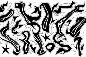Black lightning tattoo idea