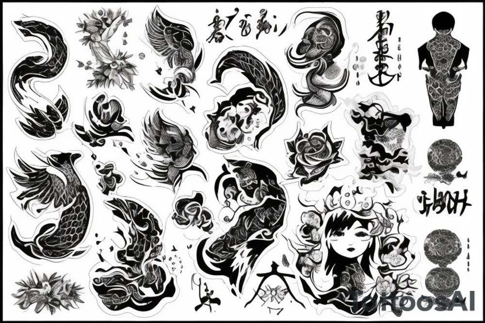Самурай с катано tattoo idea