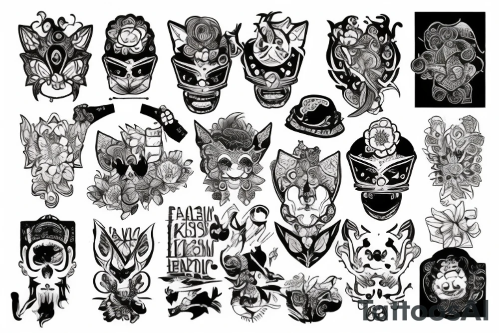 Самурай с катано tattoo idea