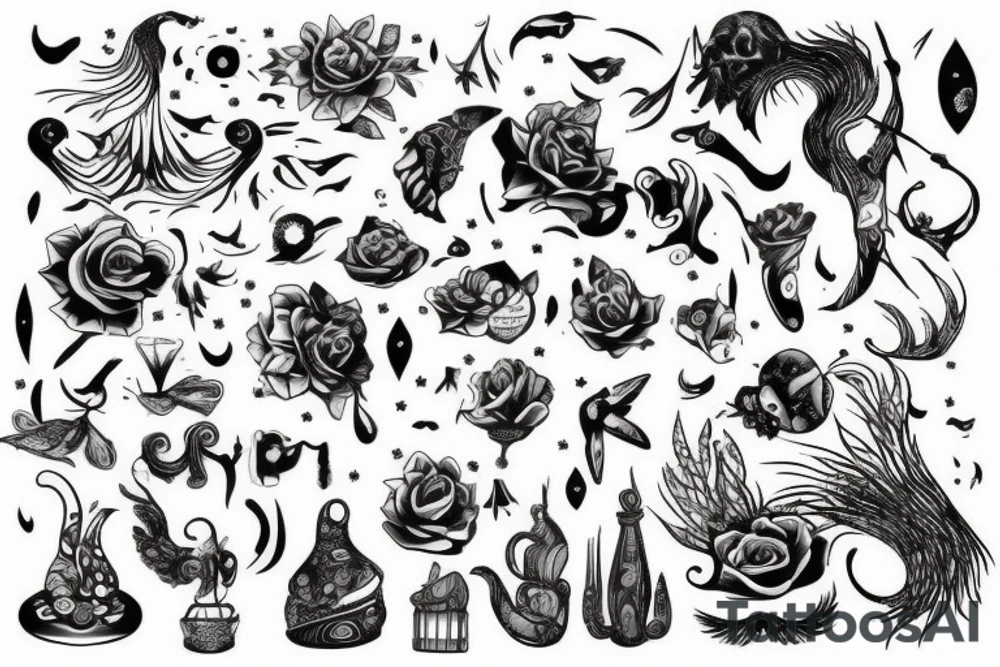 Чёрный слон tattoo idea