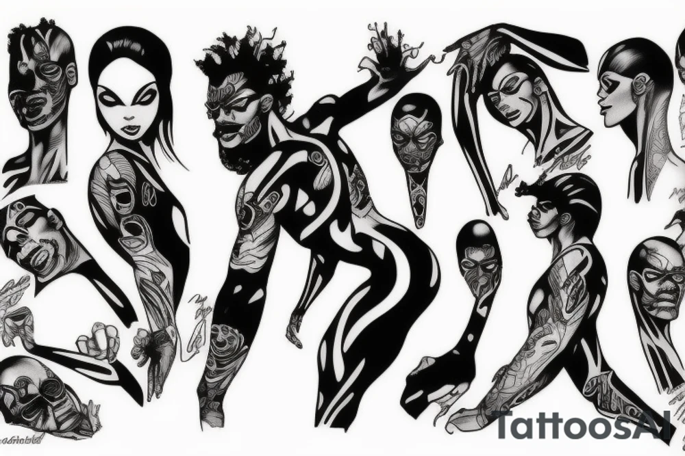 Black lightning tattoo idea