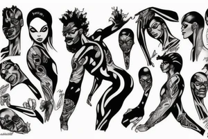 Black lightning tattoo idea