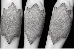 geometric sleeve tattoo idea