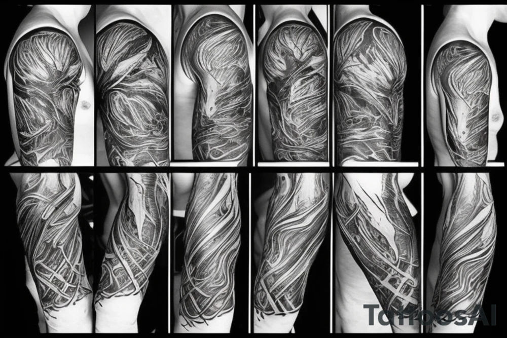 Black lightning tattoo idea