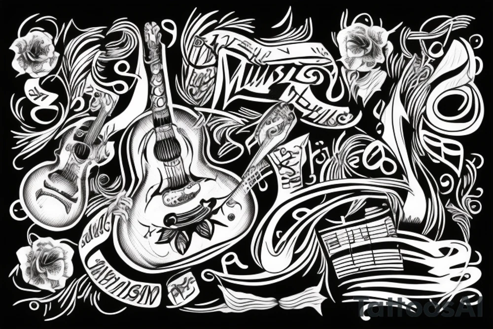 Notes from music tattoo idea