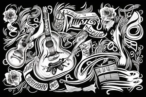 Notes from music tattoo idea