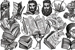 greek god Hypos reading a book tattoo idea