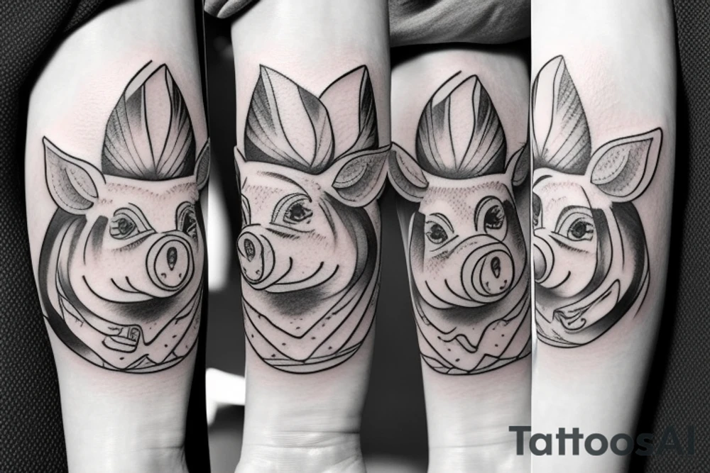 Pig tatto tattoo idea